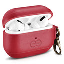 Dreem Vegan Leather Case Cover with Keychain Clip Compatible with AirPods Pro 1 for Apple 1st Generation [Red]