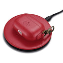 Dreem Vegan Leather Case Cover with Keychain Clip Compatible with AirPods Pro 1 for Apple 1st Generation [Red]