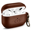 Dreem Vegan Leather Case Cover with Keychain Clip Compatible with AirPods Pro 1 for Apple 1st Generation [Coffee]