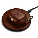 Dreem Vegan Leather Case Cover with Keychain Clip Compatible with AirPods Pro 1 for Apple 1st Generation [Coffee]