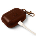 Dreem Vegan Leather Case Cover with Keychain Clip Compatible with AirPods Pro 1 for Apple 1st Generation [Coffee]