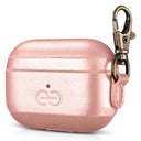 Dreem Vegan Leather Case Cover with Keychain Clip Compatible with AirPods Pro 1 for Apple 1st Generation [Rose]