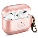 Dreem Vegan Leather Case Cover with Keychain Clip Compatible with AirPods Pro 1 for Apple 1st Generation [Rose]