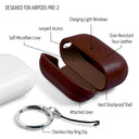 Dreem Om AirPods Pro 2 and AirPods Pro Case Cover with Keychain Clip [Coffee]