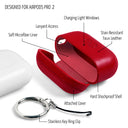 Dreem Om AirPods Pro 2 and AirPods Pro Case Cover with Keychain Clip [Red]