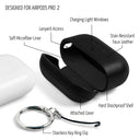 Dreem Om AirPods Pro 2 and AirPods Pro Case Cover with Keychain Clip [Black]