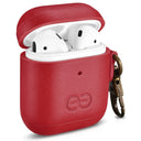 Dreem Om AirPods 1 & 2 Case Cover with Keychain Clip [Red]