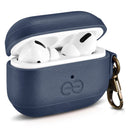Dreem Vegan Leather Case Cover with Keychain Clip Compatible with AirPods Pro 1 for Apple 1st Generation [Royal]