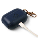 Dreem Vegan Leather Case Cover with Keychain Clip Compatible with AirPods Pro 1 for Apple 1st Generation [Royal]