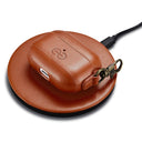 Dreem Vegan Leather Case Cover with Keychain Clip Compatible with AirPods Pro 1 for Apple 1st Generation [Caramel]