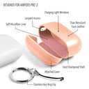 Dreem Om AirPods Pro 2 and AirPods Pro Case Cover with Keychain Clip [Rose]