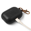 Dreem Vegan Leather Case Cover with Keychain Clip Compatible with AirPods Pro 1 for Apple 1st Generation [Black]