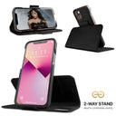 Dreem Fibonacci Wallet Case for iPhone 13 Mini | 2-in-1 Detachable Vegan Leather Cover [Black]
