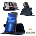 Dreem Fibonacci Wallet Case for iPhone 13 Pro | 2-in-1 Detachable Vegan Leather Cover [Royal]