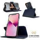 Dreem Fibonacci Wallet Case for iPhone 13 | 2-in-1 Detachable Vegan Leather Cover [Royal]