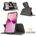 Dreem Fibonacci Wallet Case for iPhone 13 | 2-in-1 Detachable Vegan Leather Cover [Grey]