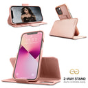 Dreem Fibonacci Wallet Case for iPhone 13 | 2-in-1 Detachable Vegan Leather Cover [Rose]