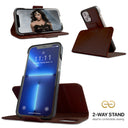 Dreem Fibonacci Wallet Case for iPhone 13 Pro Max | 2-in-1 Detachable Vegan Leather Cover [Coffee]