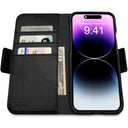 Dreem Fibonacci Wallet Case for iPhone 14 Pro Max | 2-in-1 Detachable Vegan Leather Cover [Black]