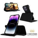 Dreem Fibonacci Wallet Case for iPhone 14 Pro Max | 2-in-1 Detachable Vegan Leather Cover [Black]