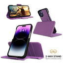 Dreem Fibonacci Wallet Case for iPhone 14 Plus | 2-in-1 Detachable Vegan Leather Cover [Purple]