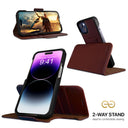 Dreem Fibonacci Wallet Case for iPhone 14 Plus | 2-in-1 Detachable Vegan Leather Cover [Coffee]
