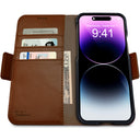 Dreem Fibonacci Wallet Case for iPhone 14 & iPhone 16e Case Wallet | 3-in-1 Magnetic Detachable Vegan Leather Cover [Chocolate]