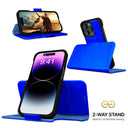 Dreem Fibonacci Wallet Case for iPhone 14 Pro Max | 2-in-1 Detachable Vegan Leather Cover [Ocean]