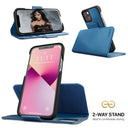 Dreem Fibonacci Wallet Case for iPhone 13 | 2-in-1 Detachable Vegan Leather Cover [Slate]
