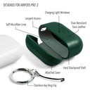 Dreem Om AirPods Pro 2 and AirPods Pro Case Cover with Keychain Clip [Green]