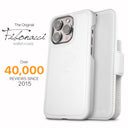 Dreem Fibonacci Wallet Case for iPhone 15 | 2-in-1 Detachable Vegan Leather Cover [White]