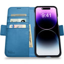 Dreem Fibonacci Wallet Case for iPhone 14 & iPhone 16e Case Wallet | 3-in-1 Magnetic Detachable Vegan Leather Cover [Slate]