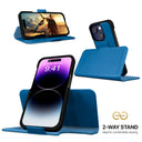 Dreem Fibonacci Wallet Case for iPhone 14 Plus | 2-in-1 Detachable Vegan Leather Cover [Slate]
