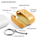 Dreem Om AirPods Pro 2 and AirPods Pro Case Cover with Keychain Clip [Gold]