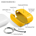 Dreem Om AirPods Pro 2 and AirPods Pro Case Cover with Keychain Clip [Yellow]