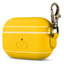 Dreem Vegan Leather Case Cover with Keychain Clip Compatible with AirPods Pro 1 for Apple 1st Generation [Yellow]