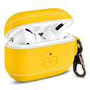 Dreem Vegan Leather Case Cover with Keychain Clip Compatible with AirPods Pro 1 for Apple 1st Generation [Yellow]