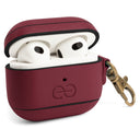 Dreem Om AirPods 3 Case Cover with Keychain Clip [Burgundy]