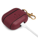 Dreem Om AirPods 3 Case Cover with Keychain Clip [Burgundy]