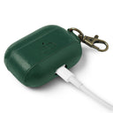 Dreem Vegan Leather Case Cover with Keychain Clip Compatible with AirPods Pro 1 for Apple 1st Generation [Green]