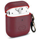 Dreem Om AirPods 1 & 2 Case Cover with Keychain Clip [Burgundy]