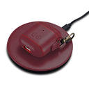 Dreem Om AirPods 1 & 2 Case Cover with Keychain Clip [Burgundy]