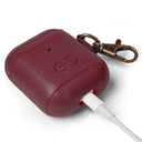 Dreem Om AirPods 1 & 2 Case Cover with Keychain Clip [Burgundy]
