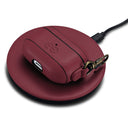 Dreem Vegan Leather Case Cover with Keychain Clip Compatible with AirPods Pro 1 for Apple 1st Generation [Burgundy]