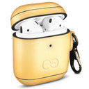 Dreem Om AirPods 1 & 2 Case Cover with Keychain Clip [Gold]