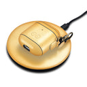 Dreem Om AirPods 1 & 2 Case Cover with Keychain Clip [Gold]