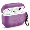 Dreem Vegan Leather Case Cover with Keychain Clip Compatible with AirPods Pro 1 for Apple 1st Generation [Purple]