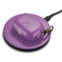 Dreem Vegan Leather Case Cover with Keychain Clip Compatible with AirPods Pro 1 for Apple 1st Generation [Purple]