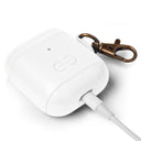 Dreem Om AirPods 1 & 2 Case Cover with Keychain Clip [White]