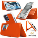 Dreem Fibonacci Wallet Case for iPhone 15 Plus | 2-in-1 Detachable Vegan Leather Cover [Orange]